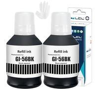 LCL Ink Bottle GI-56 GI-56BK Replacement for Canon MAXIFY GX7150 | GX7050/GX6550/GX6150/GX6050/GX5550/GX5150/GX5050/GX4050/GX3050 Printers (2PK Black 170ml)