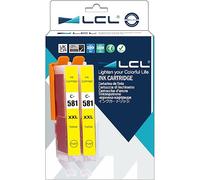LCL Ink Cartridge CLI-581 CLI-581Y CLI-581XL CLI-581XXL Y 1997C001 | 12.5 ml (2 Yellow) Replacement for Canon Pixma PIXMA TS8150 TS8151 TS8152 TS9150 TS9155 TS8250 TS8251 TS8252 Printer