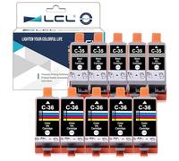 LCL Ink Cartridge PGI-35 PGI35 CLI-36 CLI36 1509B002 1511B002 5Black 5Color | Replacement for Canon PIXMA IP100B PIXMA IP100 PIXMA IP110 PIXMA mini260 PIXMA mini320 TR150