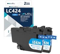 LCL Ink LC-424 LC424 LC-424C LC424C(2PK Cyan) Replacement for Brother | DCP-J1200W DCP-J1200WE Printer