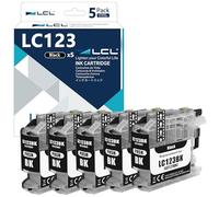 LCL LC123 Ink Cartridge Replacement for Brother LC121 LC123 LC121BK LC123BK