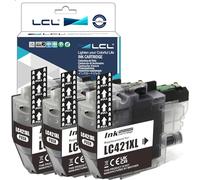 LCL LC421 LC421XL Black High Capacity Ink Cartridge Replacement for LC-421XL LC421XL LC421XLBK LC421BK Compatible with DCP-J1050DW DCP-J1140DW MFC-J1010DW (3 Pack)