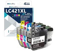 LCL LC421 LC421XL High Capacity Ink Cartridge Replacement for Brother