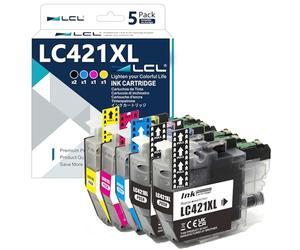 LCL LC421XL High Capacity Ink Cartridge Replacement for Brother LC-421