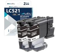 LCL LC521 Ink Cartridge Replacement for Brother LC521 LC-521 LC521BK