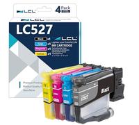 LCL LC527 LC527VAL Ink Cartridge Replacement for Brother LC527 Replacement for Brother MFC-J4350DW MFC-J4550DW MFC-J6760DW MFC-J6960DW (4 PK Black Cyan Magenta Yellow)
