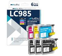 LCL LC980 Ink Cartridge Replacement for Brother LC980 LC1100 | LC1100BK LC1100C LC1100M LC1100Y for Brother DCP-J140W 145C 165C 185C 195C 197C 365CN 375CW 385C 390CN DCP-377CW (3KCMY)