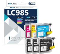 LCL LC985 Ink Cartridge Replacement for Brother LC985 | LC985BK LC985C LC985M LC985Y for Brother MFC-495CW MFC-J410W DCP-J125 J315W J515W J140W MFC-J265W J410 J415W J220 (6PK 3KCMY)