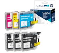 LCL LC985 Ink Cartridge Replacement for Brother LC985 LC985BK LC985C LC985M LC985Y for MFC-495CW MFC-J410W DCP-J125 J315W J515W J140W MFC-J265W J410 J415W J220 (6Pack 3K CMY)