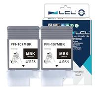 LCL PFI-107 MBK 130ml Ink Cartridge Replacement for Canon PFI-107
