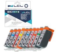 LCL PGI9 PGI9E PGI-9 (10-PACK PBK MBK C M Y PC PM G R GY) Ink Cartridge Compatible for Canon Pixma: Pro 9500 Pro9500 Mark II