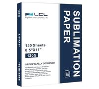 LCL Sublimation Paper 8.5 x 11 inches 216 x 280 cm- 150 Sheets Sublimation Paper 120g Compatible with EPSON Brother Sublimation Printer Ink Heat Press