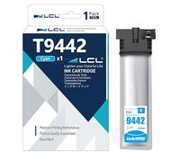 LCL T9442 Cyan High Yield Ink Cartridge Replacement for Epson