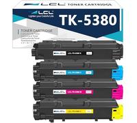 LCL TK5380 Toner Cartridge Replacement for Kyocera TK-5380 TK-5380K TK-5380C TK-5380M TK-5380Y Compatible with Kyocera Ecosys PA4000cx MA4000cix MA4000cifx (4PK KCMY)
