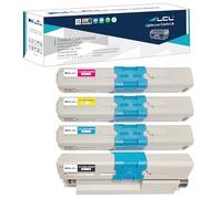 LCL Toner Cartridge 44469803 44469706 44469705 44469704 for Oki | C310dn C330dn C331 C510dn C511 C511dn C530dn C531 C531dn MC351 MC352dn MC361 MC361dn MC362dn MC561 MC561dn mc562 (4PK KCMY)