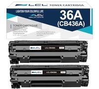 LCL Toner Cartridge Replacement for HP 36A CB436A 2000Pages High Yield | for HP Laserjet P1505 P1505N P1506 M1120 MFP M1120N M1520 M1522 MFP M1522N M1522NF (2Black)