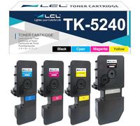 LCL Toner Cartridge TK-5240 TK-5240K TK-5240C TK-5240M TK-5240Y | 1T02R70NL0 1T02R7CNL0 1T02R7BNL0 (4 KCMY) Replacement for Kyocera ECOSYS M5526 M5526cdw M5526cdn P5026 P5026cdn P5026cdw