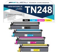 LCL Toner Cartridge TN248 TN-248 TN-248BK TN-248C TN-248M TN-248Y | Replacement for Brother DCP-L3520CDW DCP-L3520CDWE HL-L8230CDW MFC-L3740CDW HL-L3220CW MFC-L8390CDW DCP-L3555CDW (4PK KCMY)