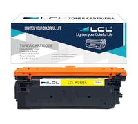 LCL W2122A WITH CHIP Toner Cartridge Replacement for HP 212A W2122A for HP color laserjet enterprise M554 M554dn M555dn M555x MFP M578 M578f M578dn M578c M578z Printer (1 Yellow)