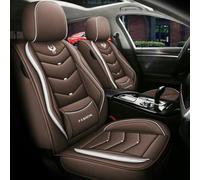 LCLCDZ Car Seat Covers Universal Set for BMW F20 F30 E84 E83 320I 520 X5 E70 E53 Series 1 3 4 5 Car Accessories, Brown