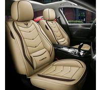 LCLCDZ Car Seat Covers Universal Set for Chevrolet Corvette Grand Sport C6/Corvette Z06 C6/Corvette Stingray Cabriolet C7 Car Accessories, Beige
