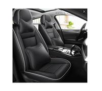 LCLCDZ Car Seat Covers Universal Set for Dodge Challenger Nitro Caravan Calibre Journey Ram Rampage Neon Dart Avenger Car Accessories, Black and White Line