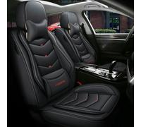 LCLCDZ Car Seat Covers Universal Set for Renault Saffron Sanderoepway Spider Super5 Talisman Thalia Car Accessories, Black Luxury