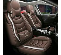 LCLCDZ Car Seat Covers Universal Set for Renault Talisman Estate KP/Clio Symbol/Zoe ZE/Zoe/Vel Satis Car Accessories, Coffee Colour Luxury