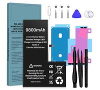 LCLEBM 9800mAh Battery for iPhone X, High Capacity Li-ion Polymer Battery Replacement for iPhone X Model A1865, A1901, A1902 with Complete Repair Tool Kits
