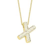 LCLMHJ Bubble Initial Letter Necklace for Women Dainty Balloon Initial Necklace Mens Iced Out Cubic Zirconia Bubble Letter A-Z Pendant Necklace, Gold Plated, Cubic Zirconia