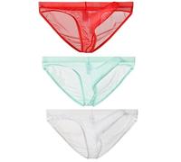lclvld Men Briefs Underwear Transparent Mesh See Through Briefs Sexy Erotic Men Underwear Elephant Bulge Underpants