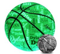 LCMAIT Glow-in-the-Dark Basketball, Personalised Luminous Ball with Name, Light-Up Hoop Ball for Night Play, for Son Daughter Boyfriend Dad Coach Fans Birthday Graduation Team Celebration