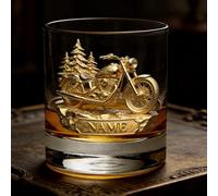 LCMAIT Personalised Whiskey Glass with Custom Sticker - Custom Name/Text for Whiskey/Bourbon Lovers,Idea Gifts for Dad Grandad on Father's Day Birthday Christmas, Clear Durable Bar Accessory