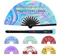 LCMAIT Personalized Decorative Folding Fans, Custom Photo Hand Fan for Line Dancing, Popping Fan with Custom Photo/Text/Logo, Gift for Wedding Dancing Concert Saloon Cosplay Party