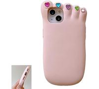 Lcmei 2023 New Creative 3D Foot Shape Soft Silicone Phone Case for iPhone 13 14 Pro Max,Cute Big Foot Shaped Phone Case,Anti-Falling,Shockproof (For iPhone14)