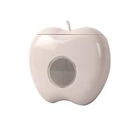 Lcmei Unique Heart-Shaped & Apple-Shaped Wall-Mounted Food Cover Bag Storage Box, Grey, 17x16 cm, Cling Film Storage Box