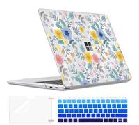 LCMOCICO Case Compatible with 13 inch Microsoft Surface Laptop 2025 Copilot+PC (Model 2095), Printed Pattern Plastic Hard Shell Case for Microsoft Surface Laptop 13-inch 2025, Flowers L213