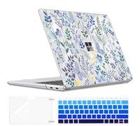 LCMOCICO Case Compatible with 13 inch Microsoft Surface Laptop 2025 Copilot+PC (Model 2095), Printed Pattern Plastic Hard Shell Case for Microsoft Surface Laptop 13-inch 2025, Meadow Wildflower