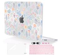 LCMOCICO Compatible with MacBook Neo 13 inch Case 2026 (Model A3404), Printed Pattern Hard Shell Laptop Case with Keyboard Cover & Screen Film, Slim Plastic Protective Cover, Starry Sky Flowers