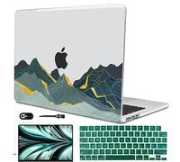LCMOCICO for 2022 2023 2024 2025 2026 MacBook Air 13 inch Case M5 A3449 M4 A3240 M3 A3113 M2 A2681, Crystal Plastic Hard Shell Case Keyboard Cover for Mac Air 13.6 M5 2026 Chip, Circling Mountain