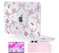 LCMOCICO for MacBook Neo 13 inch Case 2026 A3404 with A18 Pro Chip, Anti-Scratch Slim Pattern Plastic Hard Shell Case 13-inch Neo Protective Cover with Keyboard Cover & Screen Film, Flowers & Bows