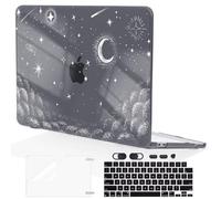 LCMOCICO for MacBook Neo 13 inch Case 2026 Release A3404 Cover, Ultra-Thin Pattern Plastic Hard Shell Case Anti-Scratch Protective Case for MacBook Neo 13 with Apple A18 Pro Chip, Stars & Moon