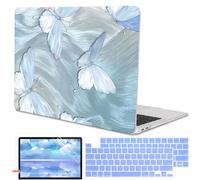LCMOCICO for MacBook Pro Case 13 inch 2022 2021 2020-2016 A2338 M2/M1 A2251 A2289 A2159 A1989 A1706 with Touch ID, Plastic Hard Shell Keyboard Cover Screen Film Webcam Cover, Tin Foil Butterfly