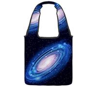 lcndlsoe Canvas Tote Bag, Beautiful Glowing Andromeda Galaxy Pattern Women's Shoulder Handbag for Work Shopping Gym