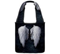lcndlsoe Canvas Tote Bag, Broken Angel Wings Women's Shoulder Handbag for Work Shopping Gym