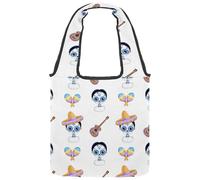 lcndlsoe Canvas Tote Bag, Cartoon Traditional Mexican Boy Women's Shoulder Handbag for Work Shopping Gym