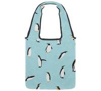 lcndlsoe Canvas Tote Bag, Cute Penguin Birds Ice Pattern Women's Shoulder Handbag for Work Shopping Gym