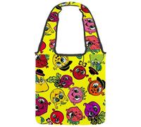 lcndlsoe Canvas Tote Bag, Fruits Radish Squash Cute Cartoon Pattern Women's Shoulder Handbag for Work Shopping Gym
