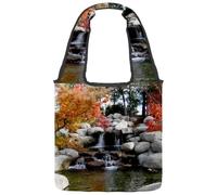 lcndlsoe Canvas Tote Bag, Garden Nature Women's Shoulder Handbag for Work Shopping Gym