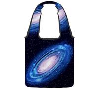 lcndlsoe Canvas Tote Bag, Glowing Andromeda Galaxy Women's Shoulder Handbag for Work Shopping Gym